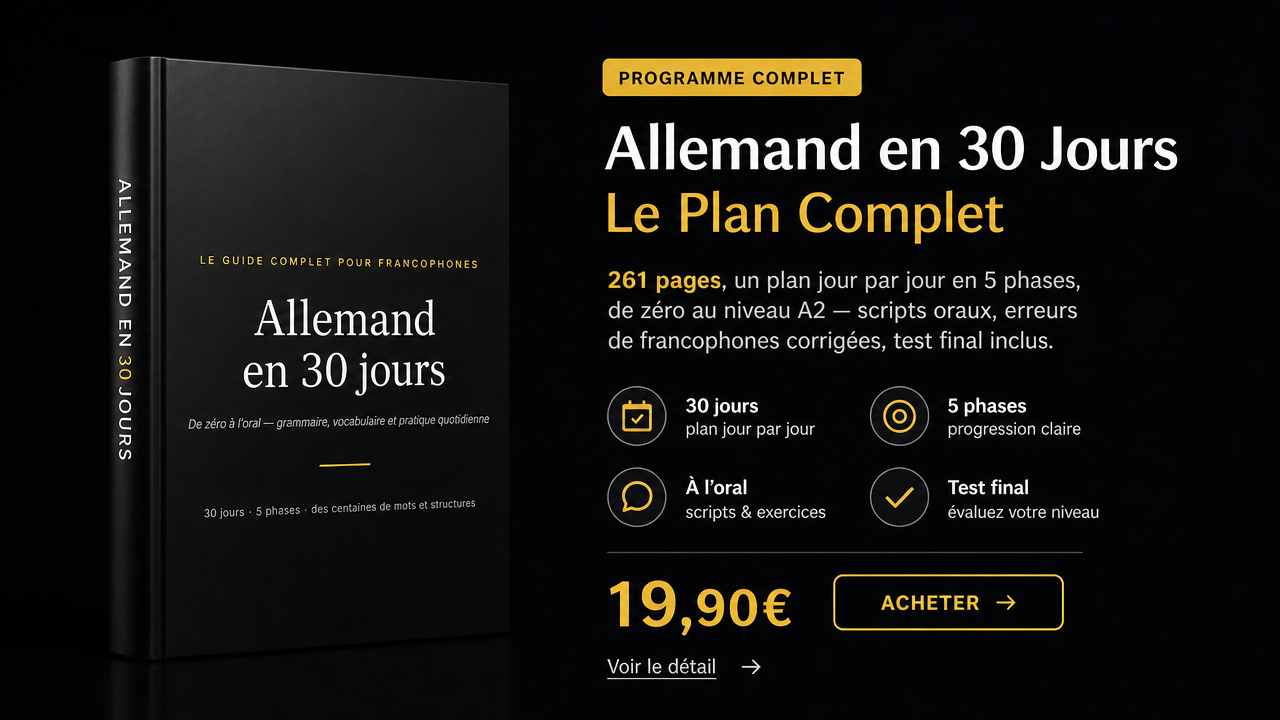 Allemand en 30 Jours — Le Plan Complet